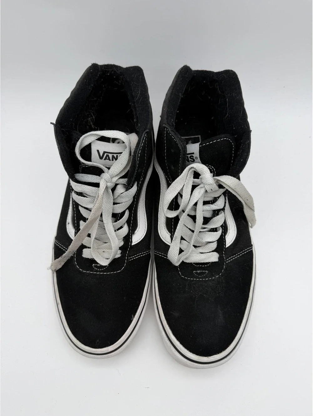 Vans Sk8-Hi Black and White High Top Sneakers, Size 11
